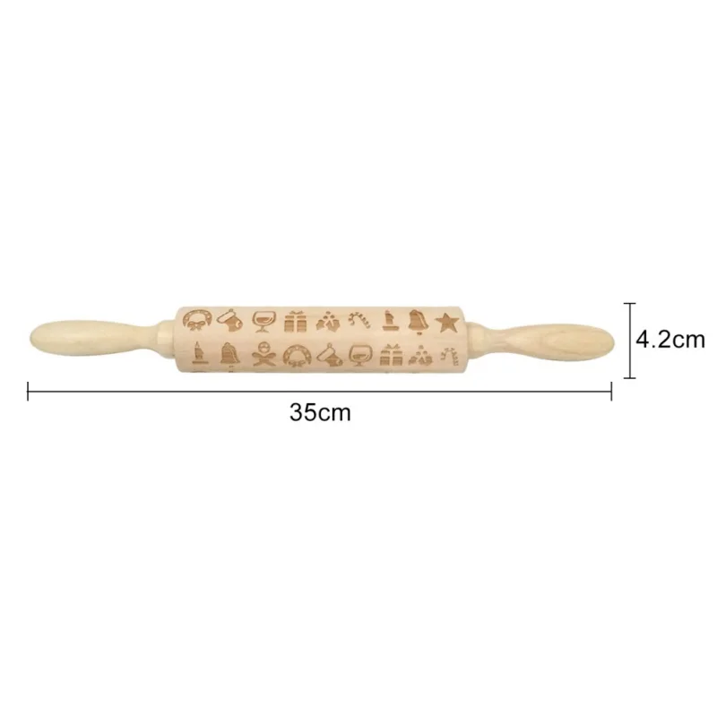 Рождественская Скалка rouleau a patisserie walek do ciasta patisserie outils аксессуары douille patisserie Xmas