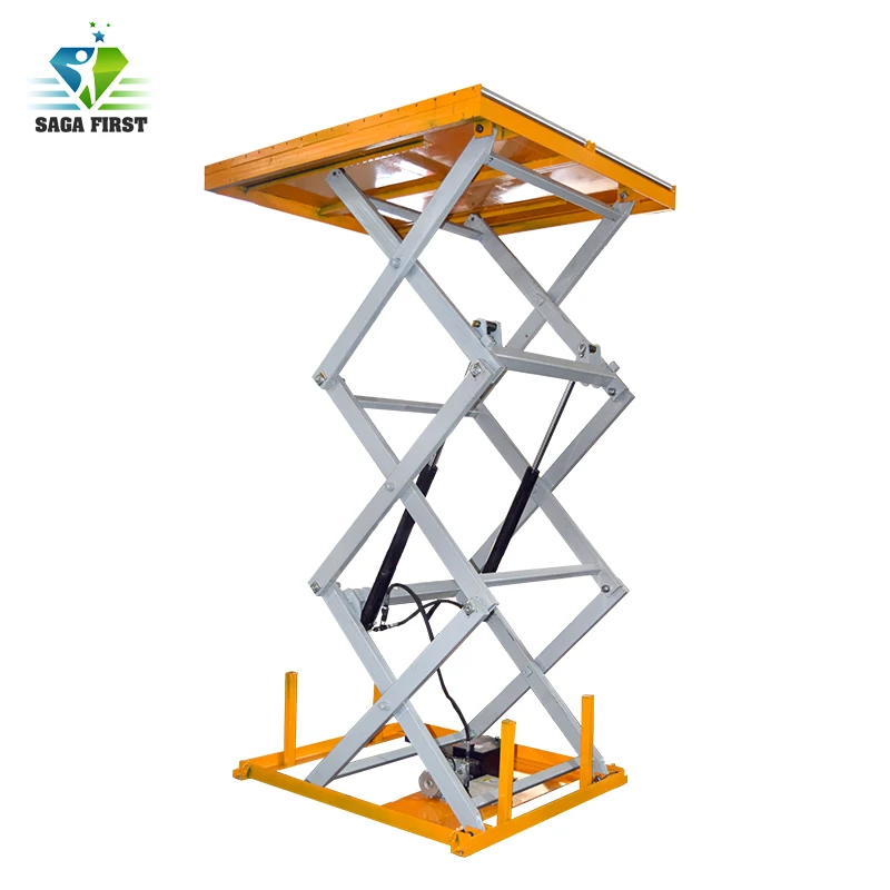 

2T Stationary Hydraulic Scissor Lift With CE Warehouse Cargo Scissor Lift