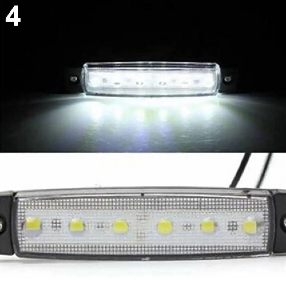 

1Pc 6 LED Side Marker Indicators Lights Safe Lamp 12V for Truck Trailer Lorry Automotive Exterior Decorative Lights