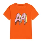 Футболки A4 Пончики Детские футболки с короткими рукавами из 100% хлопка Топы Модный комплект семейной одежды с принтом Белые футболки для мальчиков