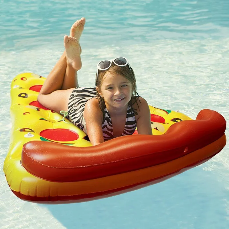 

180cm Inflatable Pizza Slice Pool Floats Pvc Swimming Pool Floating Bed Sea Mattress For Party Childen Adults Water Toys