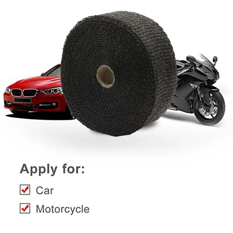 Стекловолоконная теплозащитная лента для мотоцикла 2 5 см х м