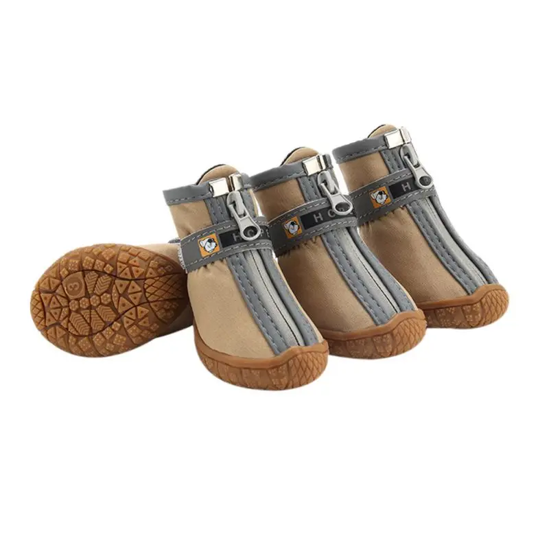 

4pcs Waterproof Dog Shoes for Large Dogs Anti-slip Winter Reflective Pet Rain Boots Footwear for Small Large Dog Hot Sell