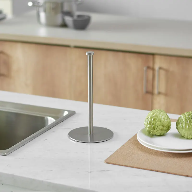 desktop rack tissue paper holder kitchen roll stainless steel storage organizer shelf black home toilet desktop paper holder free global shipping