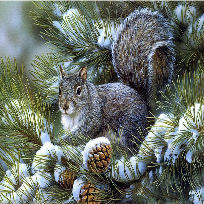 Алмазная живопись 5D &quotсделай сам&quot мозаика кот тигр картина полная круглая