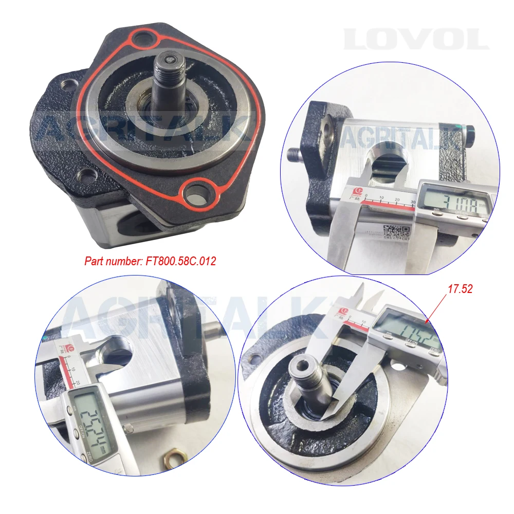 Шестеренный насос для трактора серии Lovol 80-90 hp, номер детали: FT800.58C. 012