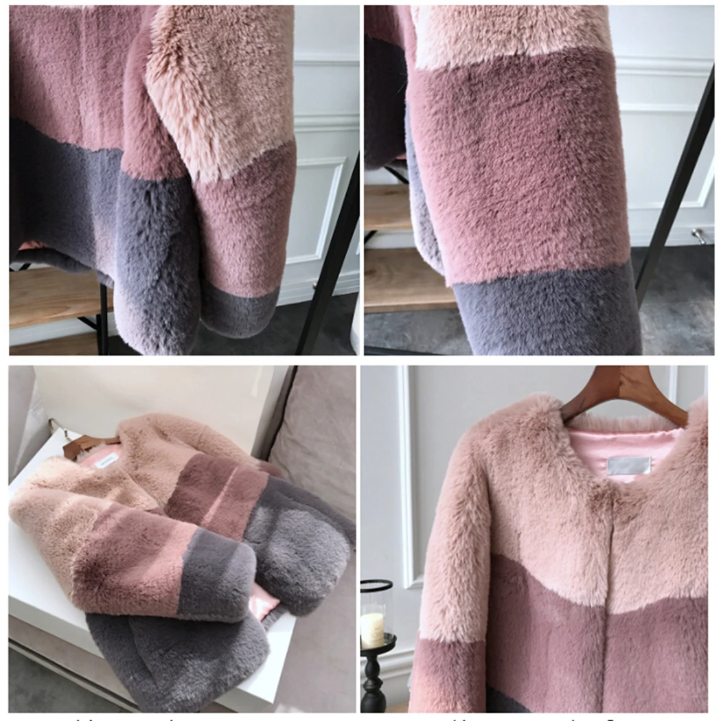 Модная зимняя одежда 2019 новая обувь на платформе из искусственного кроличьего