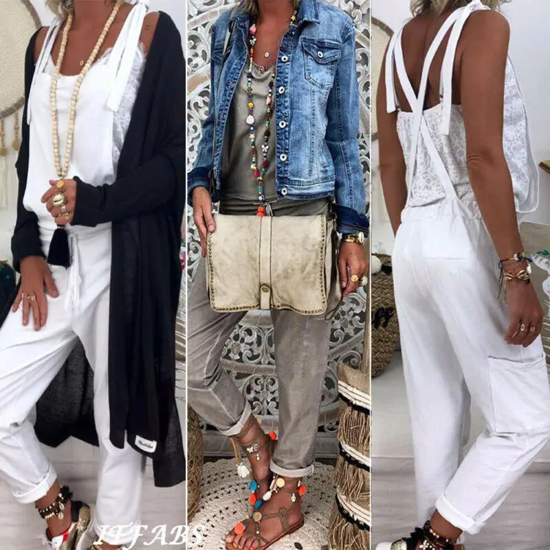 Корейский стиль опрятный большой карман Свободные Комбинезоны уличная femme