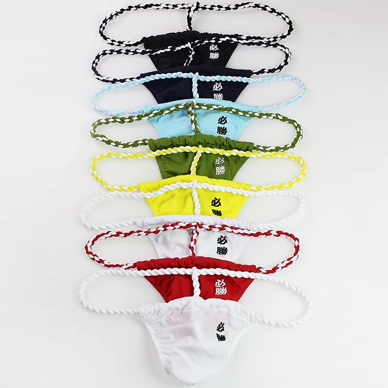 

Mens Chinese Letter Mini Briefs Male Fashion T-Back Underwear Thongs Trunks Sexy Male Underpants Jockstrap Panties 2021 New
