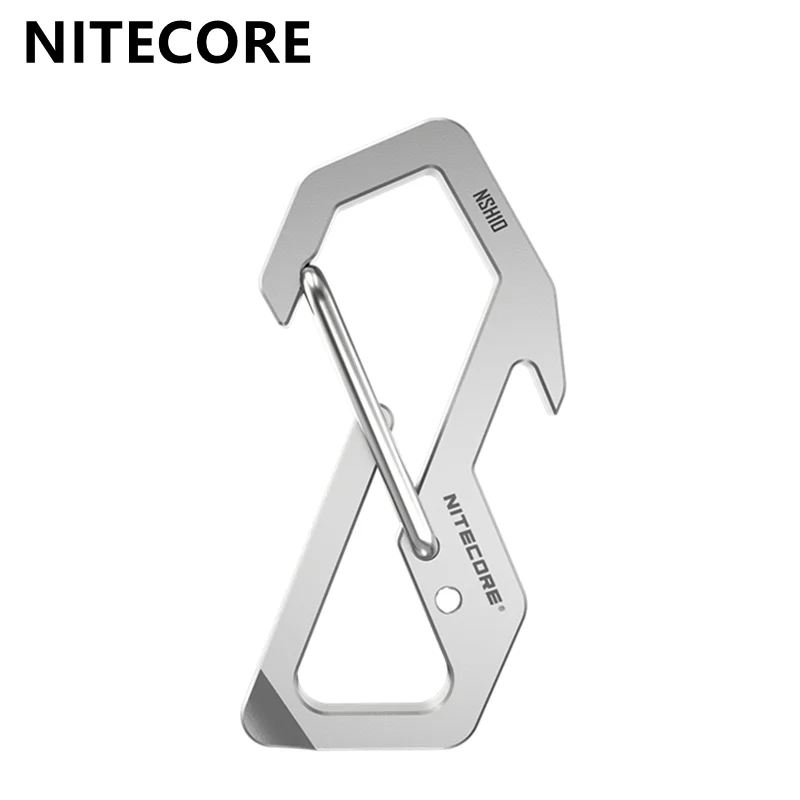 

NITECORE NSH10 Push Button Hanging Tool Multifunction Titanium Alloy Hang buckle 45 Degress High Flexibility For Camping