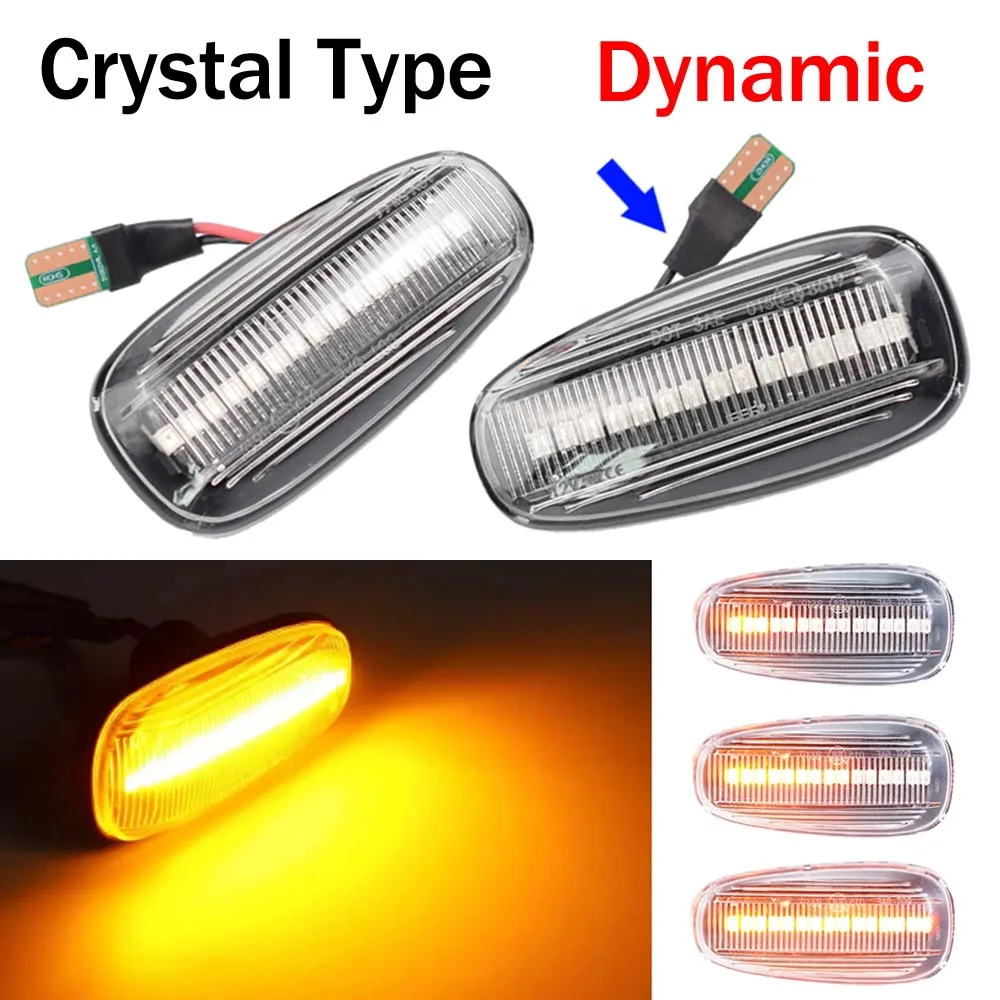 

2pcs Dynamic Led Turn Signal Side Marker Lights Flowing Sequential Blinker Light For Opel Zafira A 1999-2005 Astra G 1998-2009