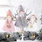 Подвеска Рождественский Ангел плюшевая кукла, украшение на елку, Рождественское украшение для дома, рождественские подарки, Рождество для детей 2021