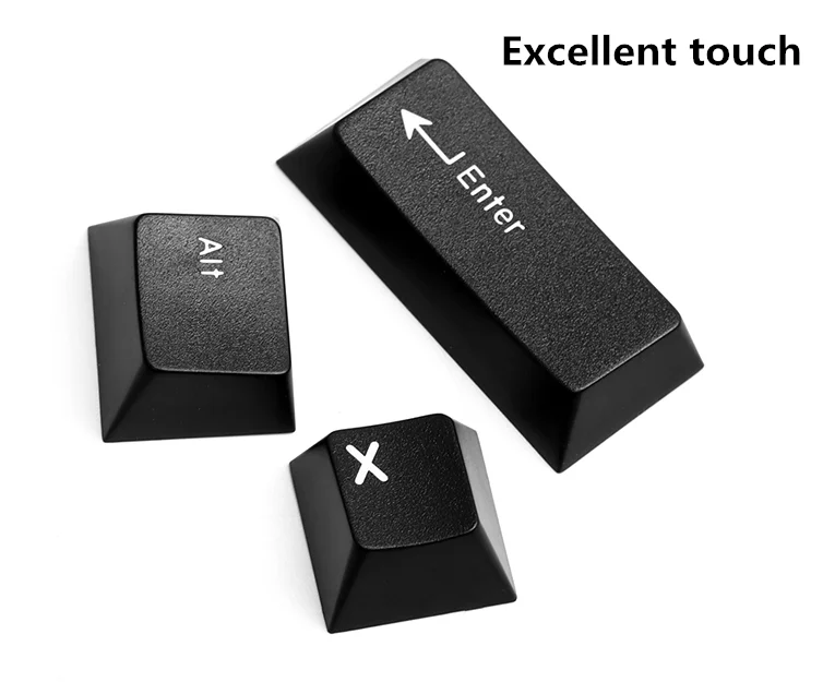 Колпачки для клавиш Enjoypbt белые на черные 153 клавиши из АБС пластика подходят