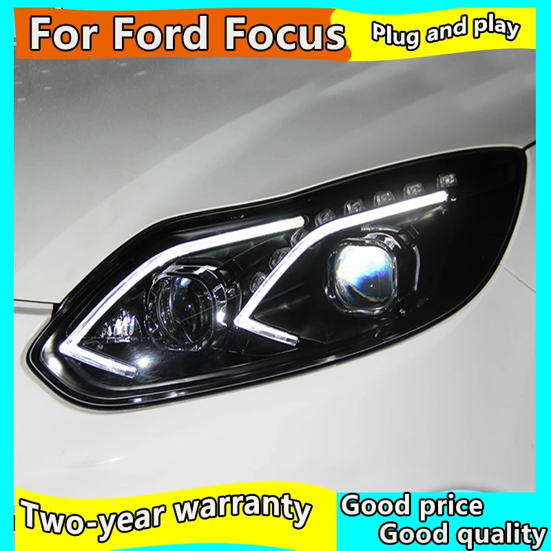 Автостайлинг для Ford Focus фары s 2012-2014 светодиодный светильник фокусировки