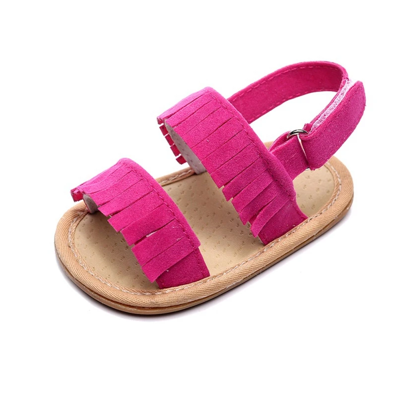Sandalias de piel sint&eacute;tica antideslizantes para beb&eacute;s, zapatos para reci&eacute;n nacidos de 0 a 18 meses, zapatos para antes de caminar, 76-4