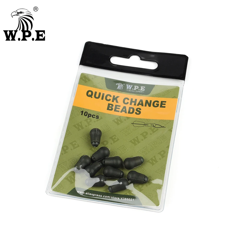 

W.P.E 10pcs Quick Change Beads Carp Fishing Accessories Method Feeders Terminal Tackle Connector Carp Fishing Tackle Hook Link