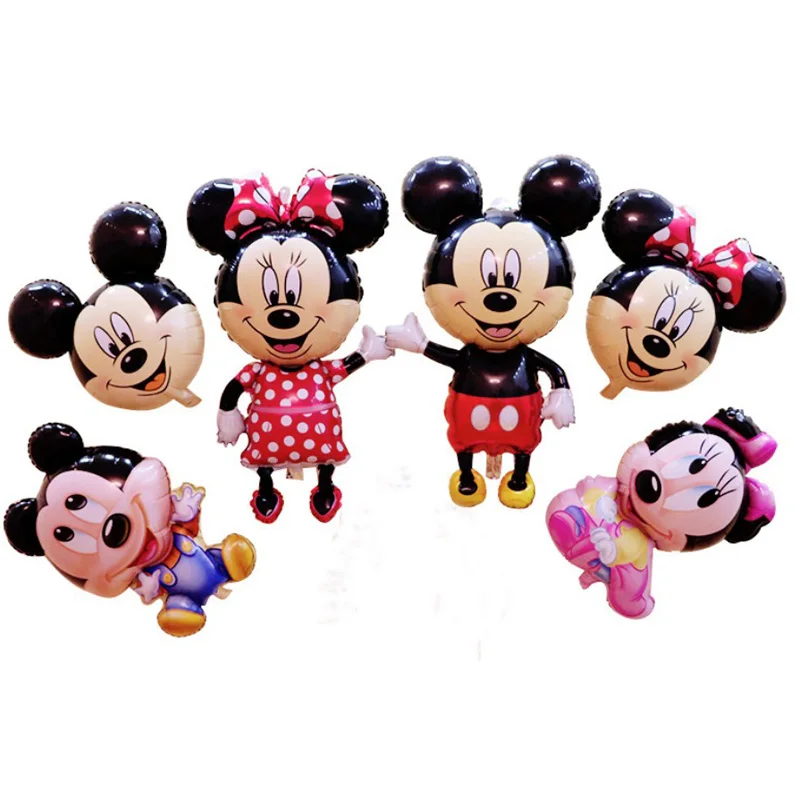 Различные размеры Микки Минни воздушные шары в форме мыши украшения день