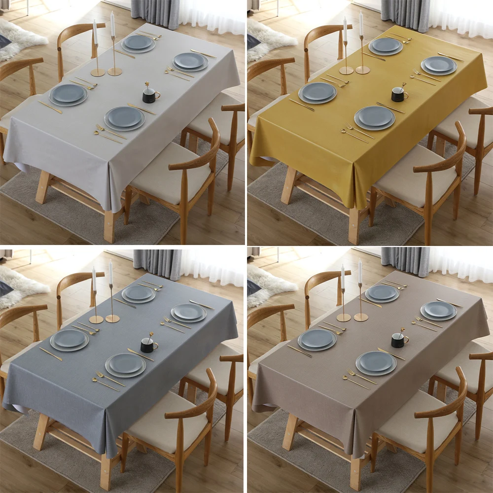 

Round Rectangular Square Plastic Tablecloth Pvc Waterproof Antifouling Cover Outdoor Dining Table Cloth