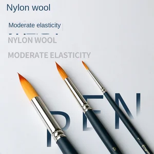 Нейлоновая кисть с одной веткой, с острым носком, на крючке, кисть для гуаши и акварели, масляная живопись, пропиленовая ручка для рисования, товары для рукоделия