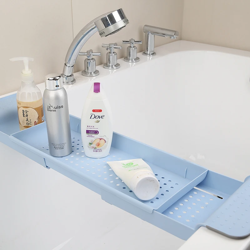 

Retractable Bathtub Storage Rack Bath Tray Tub Multi-Function Sink Drain Holder