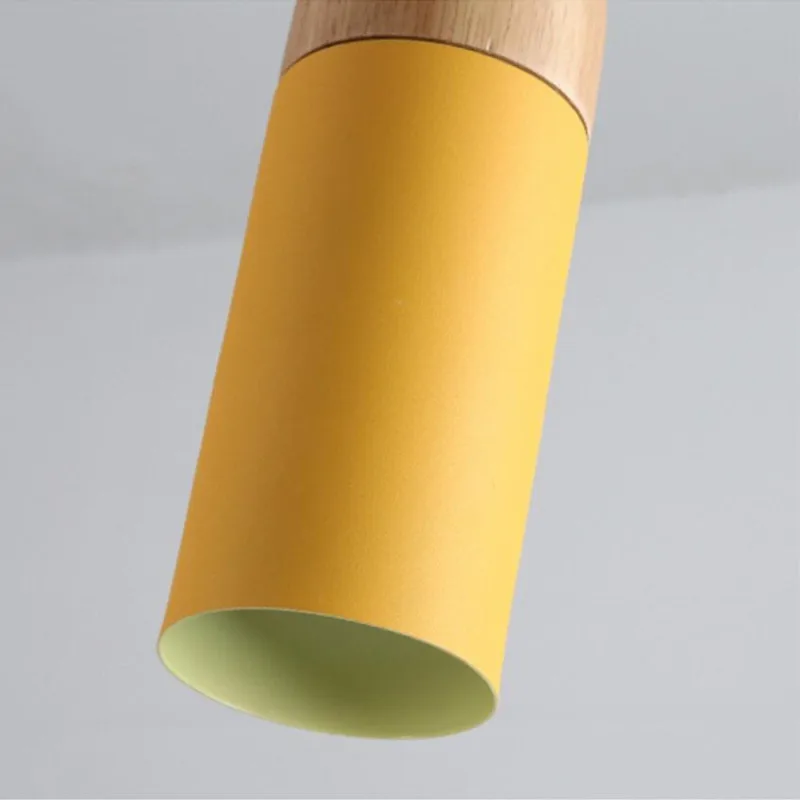 

Nordic Country Macaroon Led Pendant Lights Wood Restaurant Kitchen Bar Fashion Hanging Light Fixtures Free Shipping LED Bulbs AC