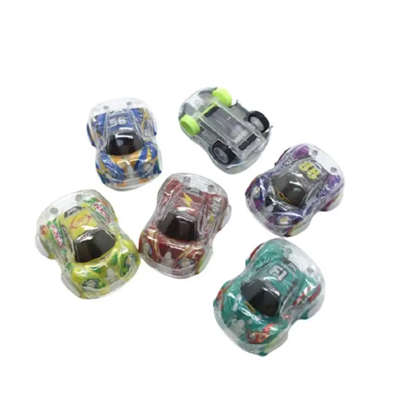 36 шт./лот прозрачный мини автомобиль детский гоночный мультяшный Тяговый автобус