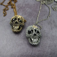 brand new necklace sweater bronze skeleton black all match hip hop palace rock cool punk retro solid fashion unisex school n0015