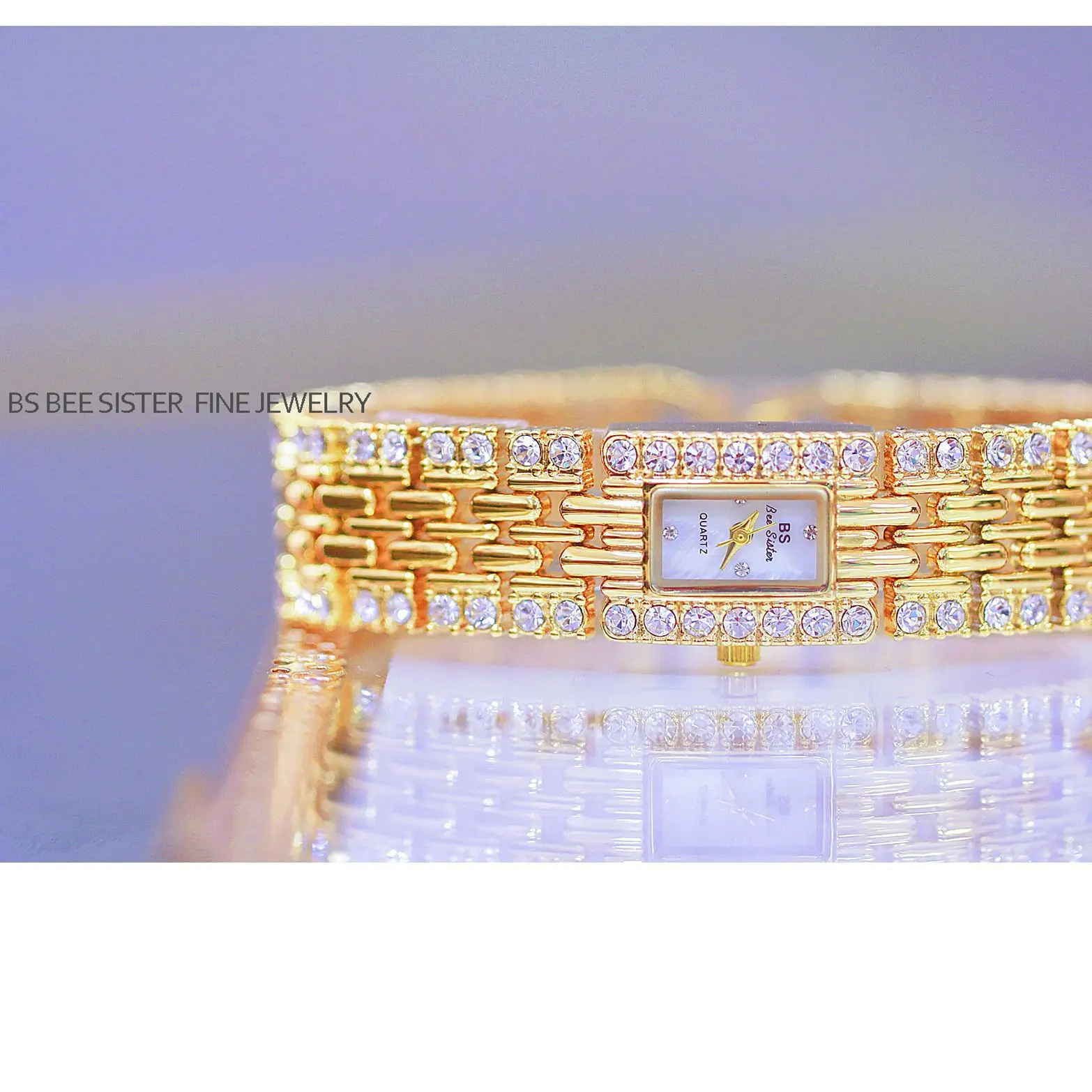 Лидер продаж роскошный браслет с бриллиантами женские часы корейский маленький