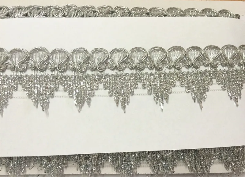 

1yards 2colors Pearl Beaded & Sequin Bridal Lace Trim Pear trim lace fabric