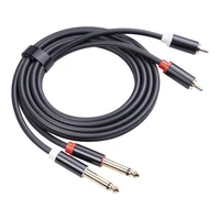 audio lines double rca male to dual 6 35 male to the audio signal amplifier signal line for microphoneamplifiermixerspeakers