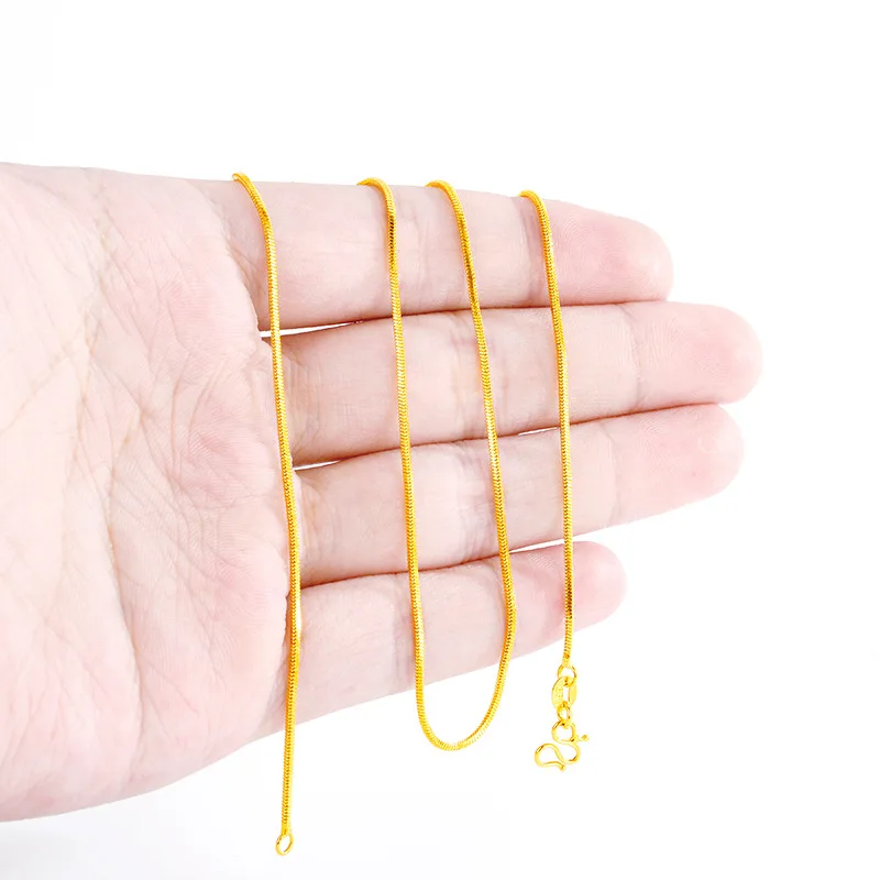 Женское золотое ожерелье Zмея Кость