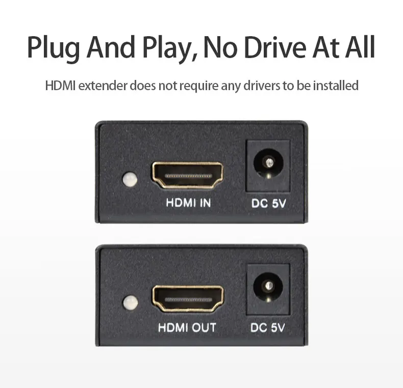 50 м HDMI удлинитель 1080p 3D приемник передатчика HDMI по Cat 5e/6 RJ45 Ethernet конвертер HE50S