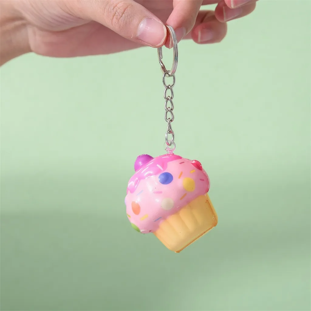 Kawaii очаровательные мороженое торт ароматический крем медленно брелок снятие
