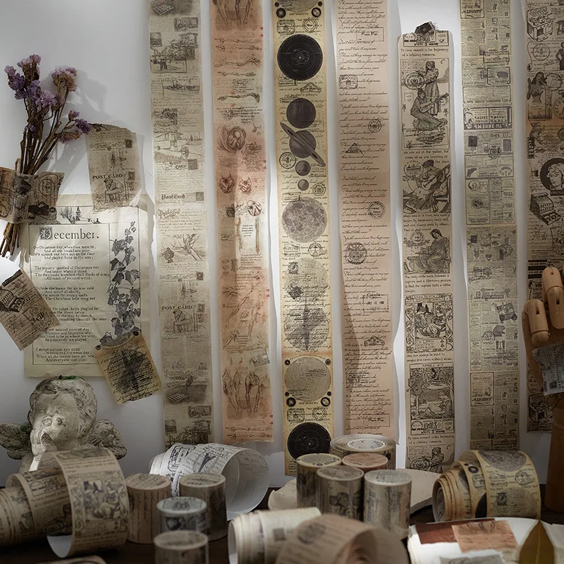 Винтажная лента Washi античная японская Маскировочная искусственная кожа