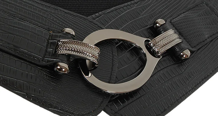 Широкий пояс Kasure из искусственной кожи с косым рисунком для женщин роскошный