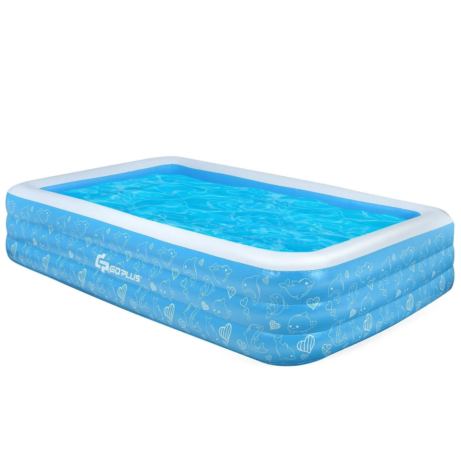 Inflatable Swimming Pool Family Full-Sized Above Ground PVC Swimming Pools Outdoor Backyard Lounge Pool[US-Stock]