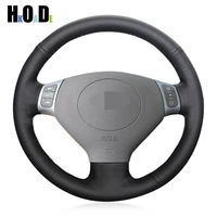 artificial leather diy black hand sewing car steering wheel cover for chery qq3 2006 2012 a1 2011tiggo 2007 2010 car accessories