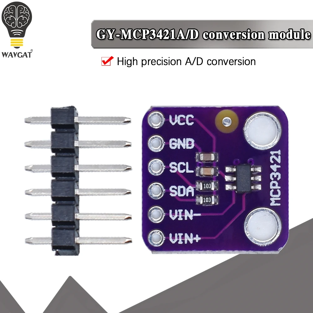 MCP3421 I2C SOT23 6 delta sigma ADC оценочный модуль плата для PICkit последовательного