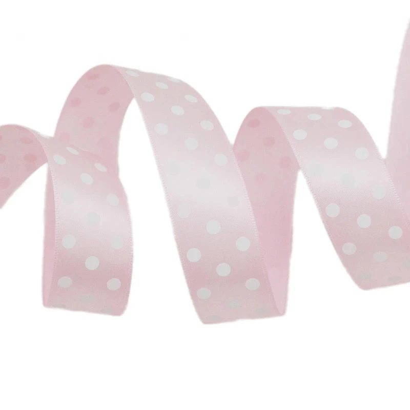 (10 ярдов/партия) сатиновая лента с принтом в горошек сделай сам украшения для