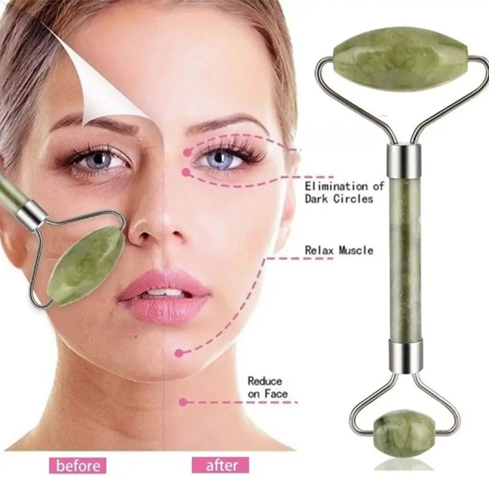 Скребок для спины и шеи с натуральными нефритовыми камнями|Устройство ухода за