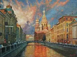 Картина маслом на русском пейзаже комнатные настенные наклейки шелковая