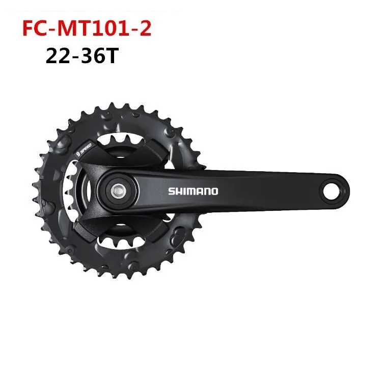 

For Shimano FC-MT101-2 Crankset HYPERDRIVE MTB 2x9s mountain Bicycle Bike front chainwheel crank FC MT101-2 22-36T Accessories