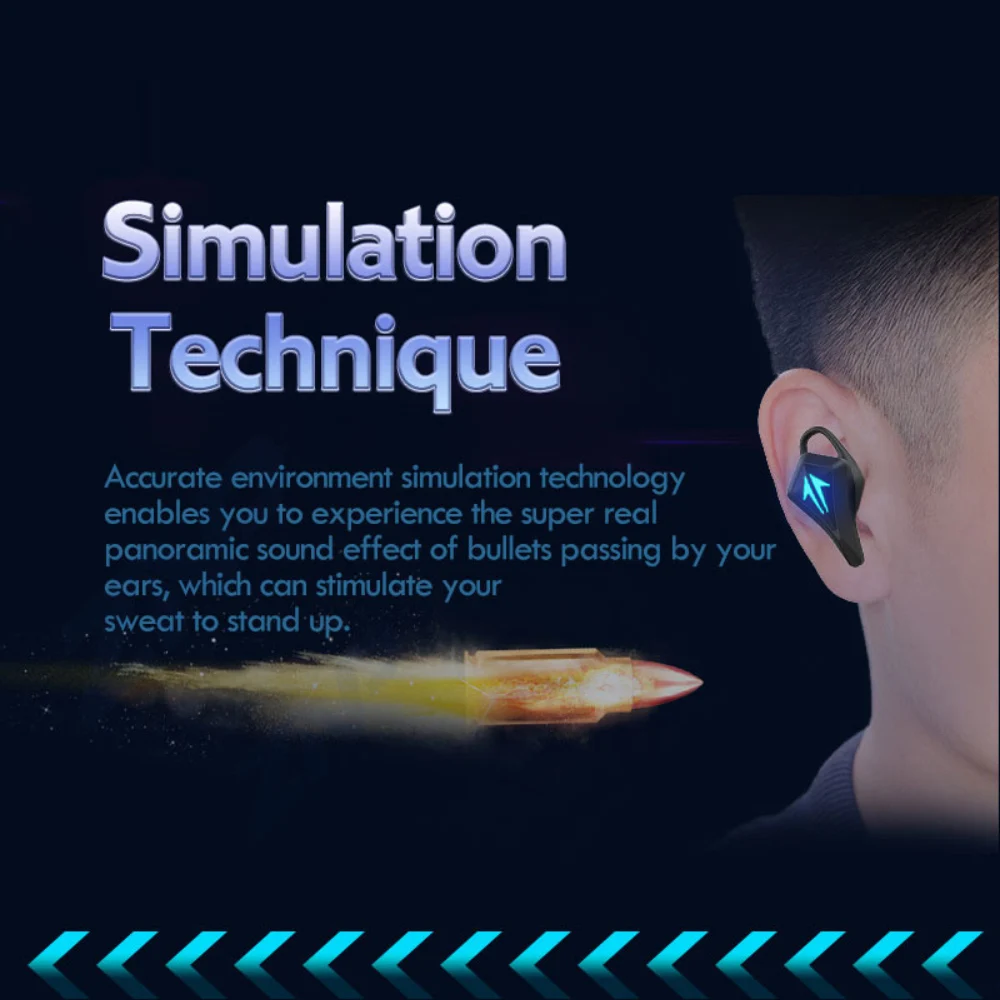 

Gaming Headsets TWS Bluetooth 5.0 Headphones Sports Waterproof Wireless Earphones Noise Cancelling Low Latency Earbuds