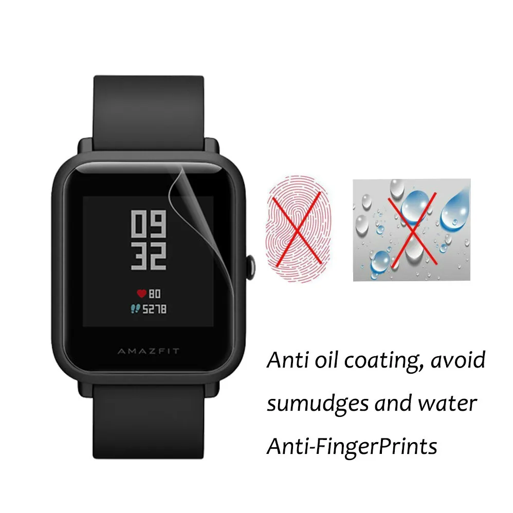 5pcs for xiaomi huami amazfit bip u bit pace s lite amazfit gts 2 3 2e mini pop pro screen protector full coverage soft tpu film free global shipping