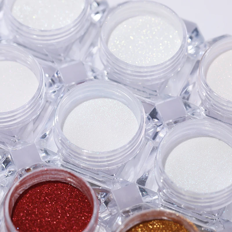 

1 Box Pearl Nail Glitter Powder Shimmer Effect Chrome Pigment for UV Gel Polish Shimmer Dip Mirror Dust DIY Nail Decoration