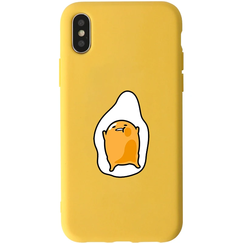 Style 3 JAMULAR Cute Gudetama Lazy Egg Phone Case For iPhone 7 11 Pro XS MAX X XR 8 6 6s Plus Novelty Yellow Soft Silicone Back Cover - Цвет: Style 3