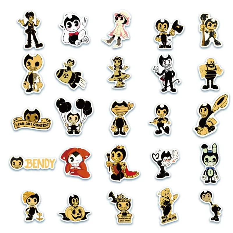 

10/30/50PCS Horror Game Cartoon Graffiti Personalized Luggage Laptop Car Helmet Water Cup Waterproof Sticker Wholesale