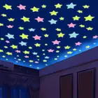 50 шт. 3D звезды Светящиеся в темноте светящиеся флуоресцентные Пластиковые Настенные стикеры домашний Декор Переводные обои декоративные специальные праздники