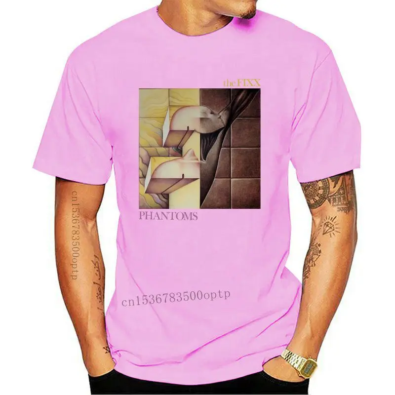 

New The Fixx Band Phantoms Album Cover Men'S Black T-Shirt Size S M L Xl 2Xl 3Xl Loose Size Top Tee Shirt