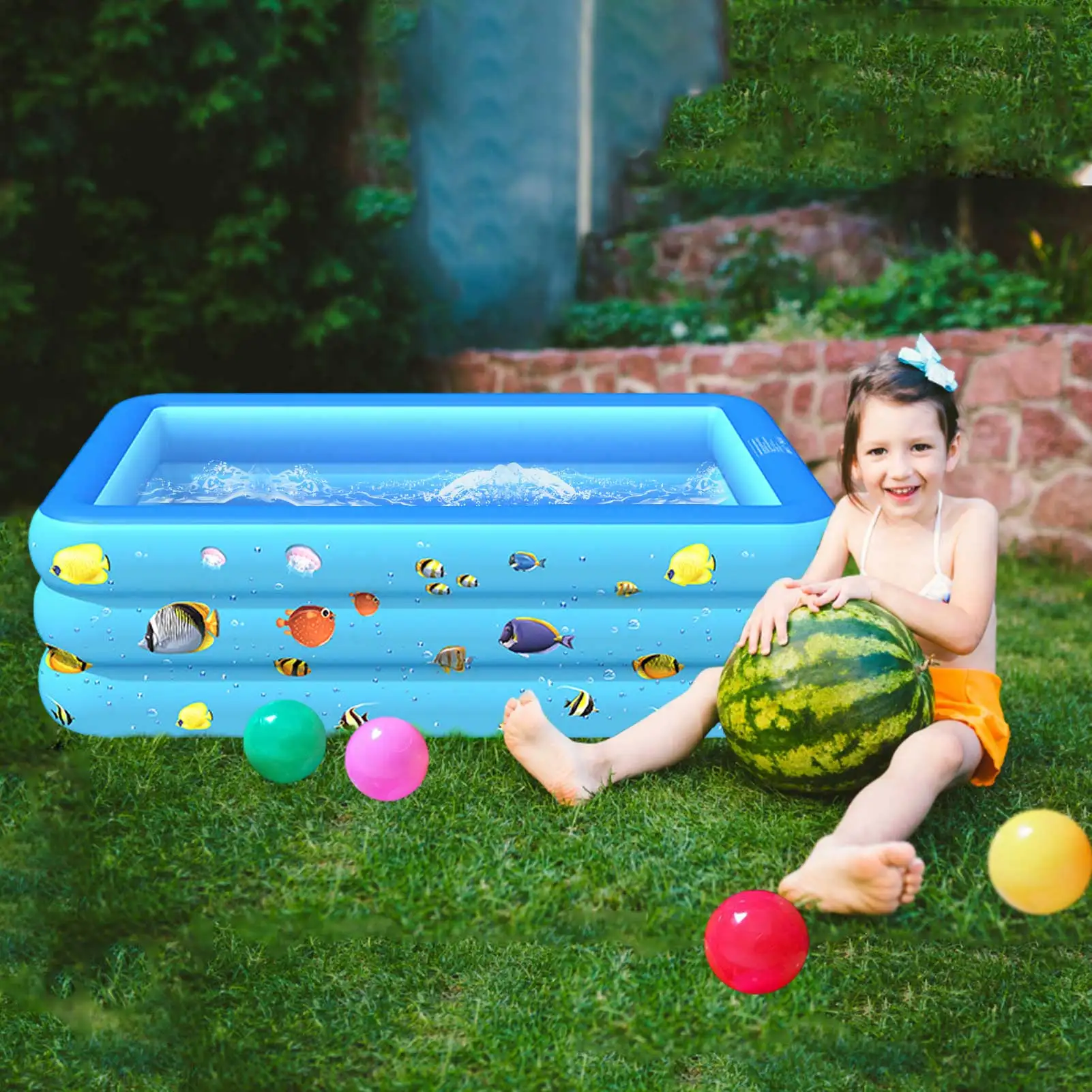 

Swimming Pool Inflatable Pond Thick Environmental PVC Kids Sprinkler Outdoor Water Games Toys For Adults Children